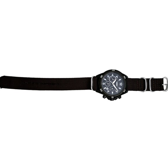 Invicta Pilot Chronograph Black Dial Men's 45mm Quartz Wrist Watch Brown Nato - Picture 9 of 10